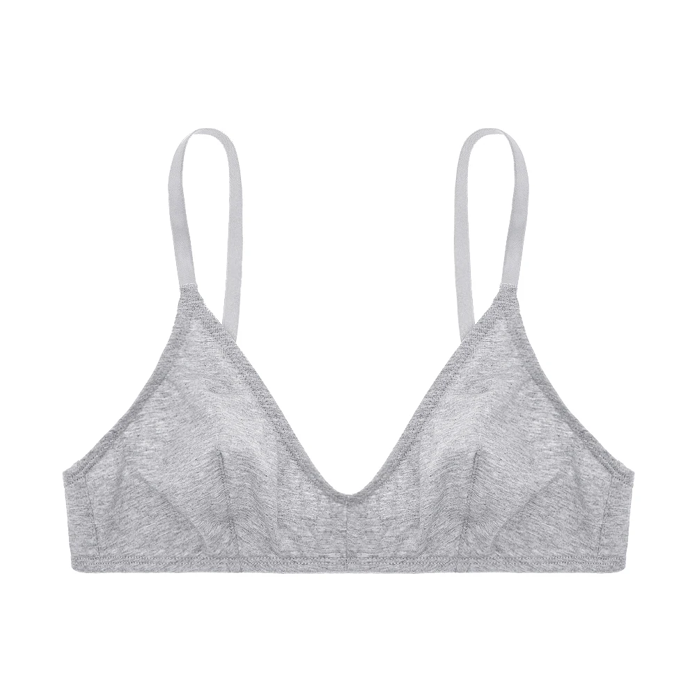 Ultra Thin Wire-Free Bra - Breathable Comfortable Underwear 2PCS Grey Beige Black