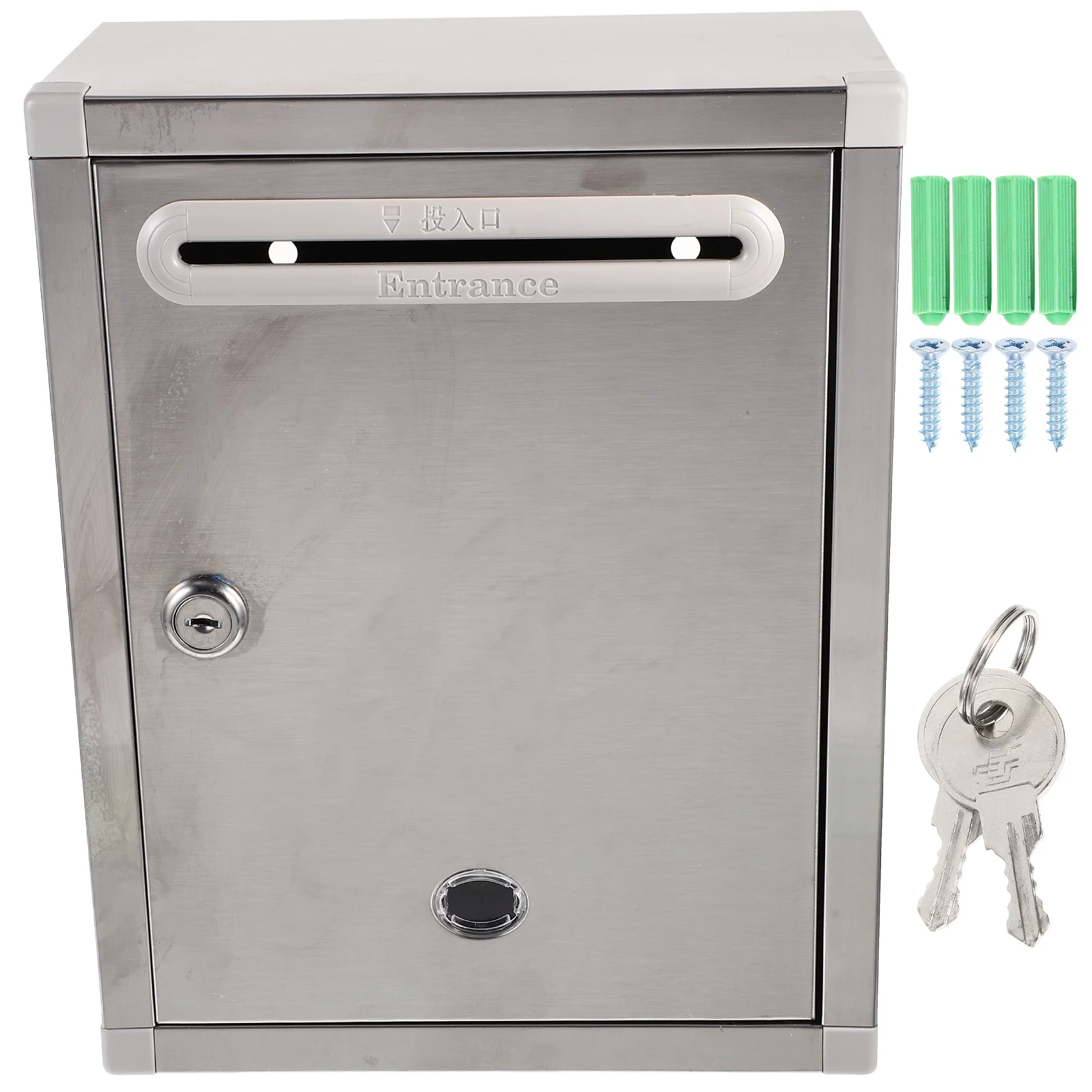 Durable Stainless Steel Mailbox Outdoors Wall Mount Letter Box Rust Proof Decorative Mailboxes Garden Supplies