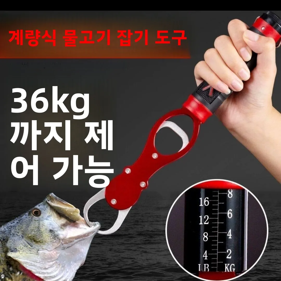 스페이스 알루미늄 낚시 클램프(훅 제거기 포함) 대형 어류 처리 도구 다기능 낚시 장비 클립 훅 제거기