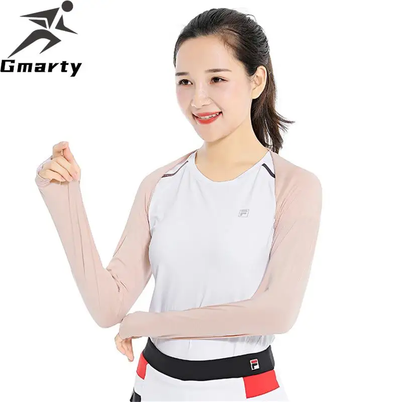 Breathable Beach Women Shawl Bikini Cover Soft Comfortable Arm Sleeve Sun Protection Anti UV Ice Silk
