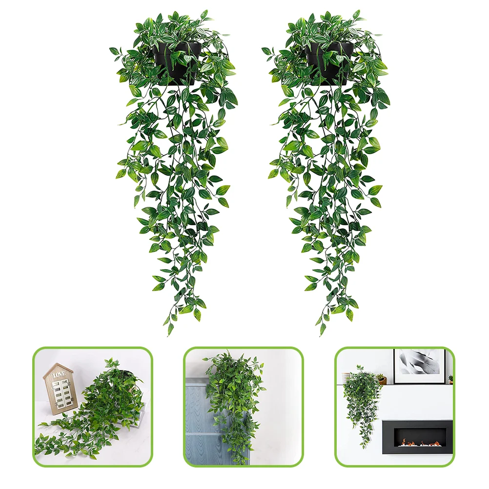 

2pcs Artificial Trailing Plants Fake Hanging Plant Trailing Potted Plants