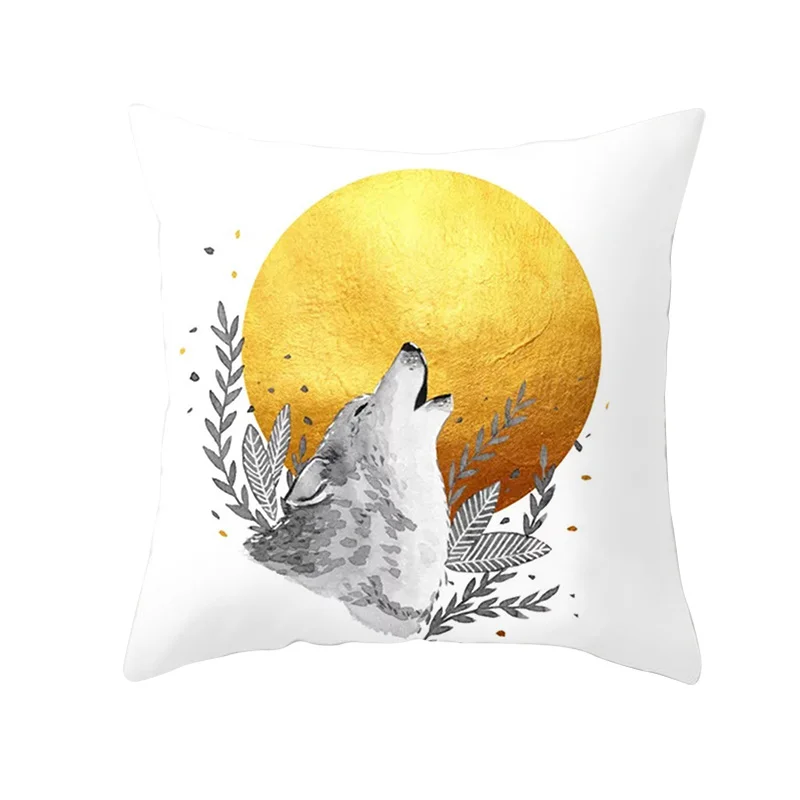 Yellow Black Geometric Pattern Square Cushion Cover Geometry Pillow Case Polyester Throw Pillows Cover For Home Decor 45x45cm 