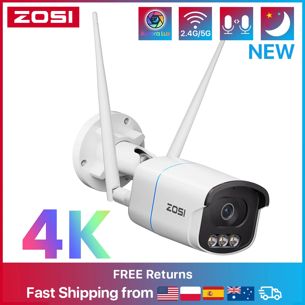 ZOSI C186 4K 3K Aurora Lux WiFi Security IP Camera True Full