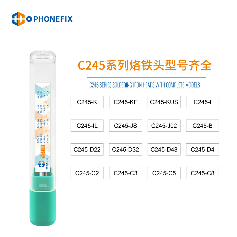 OEM C245 C470 Series Electric Soldering Iron Tips C245-907/911/786/032 C245-C2/C3/C5/C8 C470-BC4/D4/K for Welding Station Tools