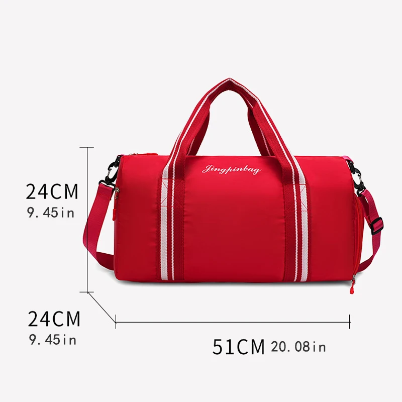 Travel handbag: 17.72 inch spacious gym to university Commuter Bag+dedicated wet/dry area, with shoebox and technical organizer,