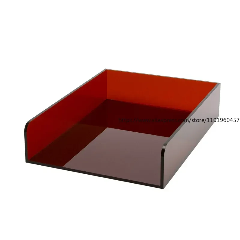 Color Desk Letter Tray A4/A5 Size Clear Acrylic Stackable Document Organizer Office Desktop File Paper Holder Book Storage Rack 5