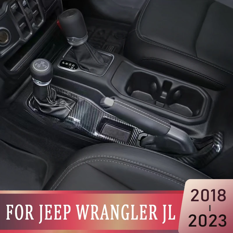 Car Gear Handbrake For Jeep Wrangler JL 2018 2023 Shift Panel Gearbox