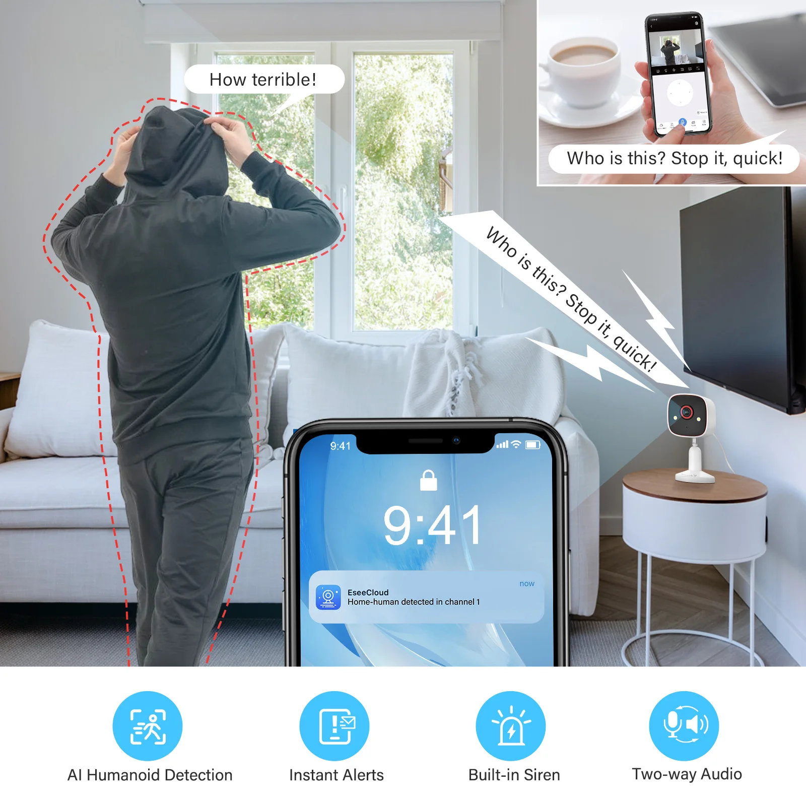 2K Indoor WiFi Home Security Camera 4