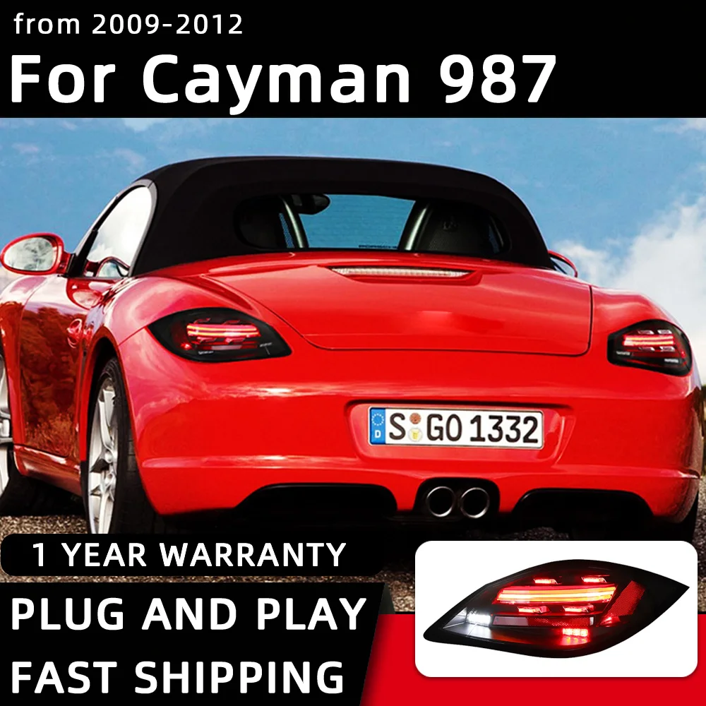 

Задний фонарь для Porsche Cayman 987 987.2 светодиодный ные задние фонари 2009-2012, задний фонарь, автостайлинг, дневные ходовые огни, линзы, автомобильные аксессуары