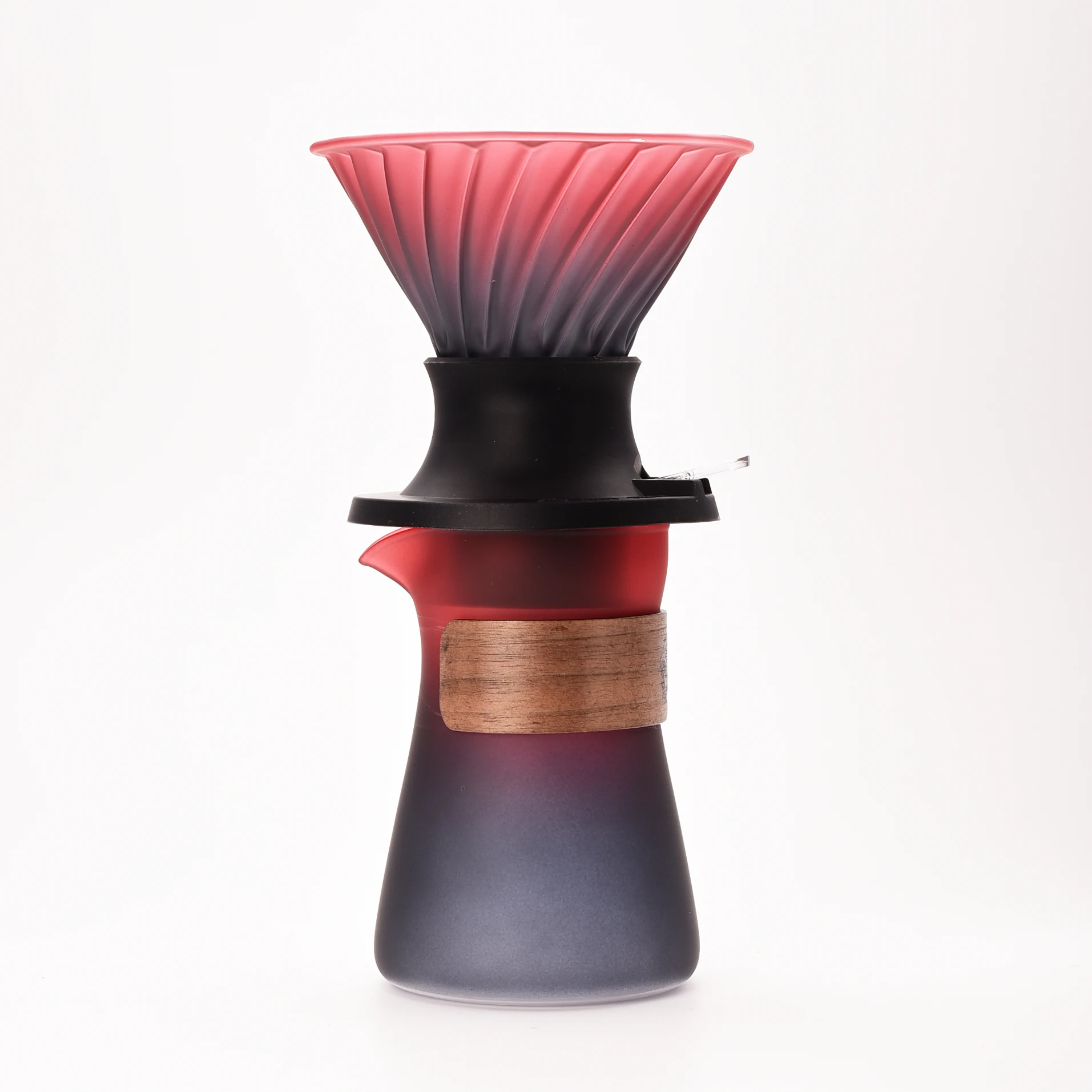 طقم قهوة زجاجي فاخر يدوي