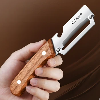 Stainless Steel Vegetable Peeler with Wooden Handle 3