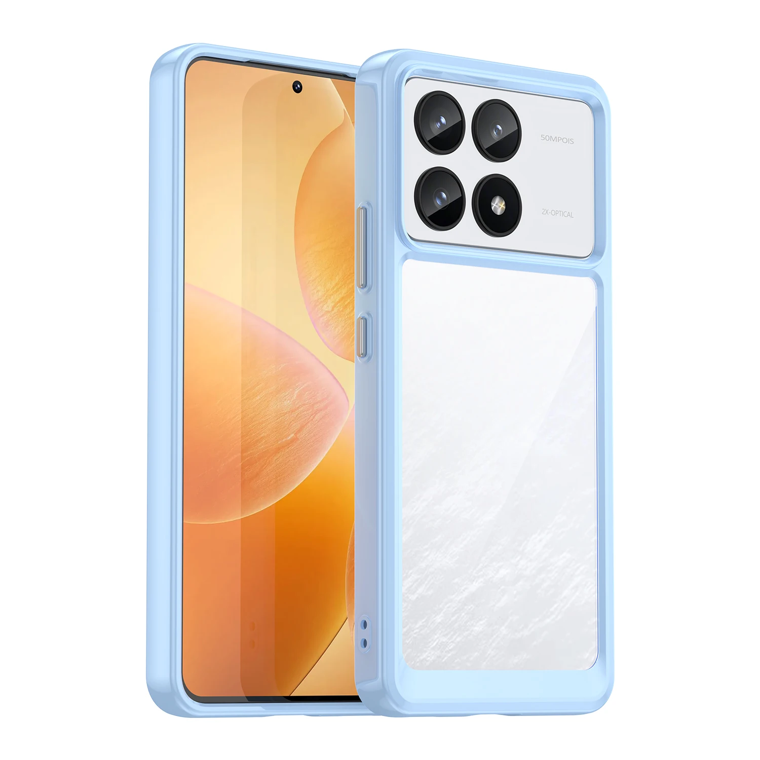 Vibrant Shield Phone Case – Soft TPU Frame with Transparent Acrylic Back