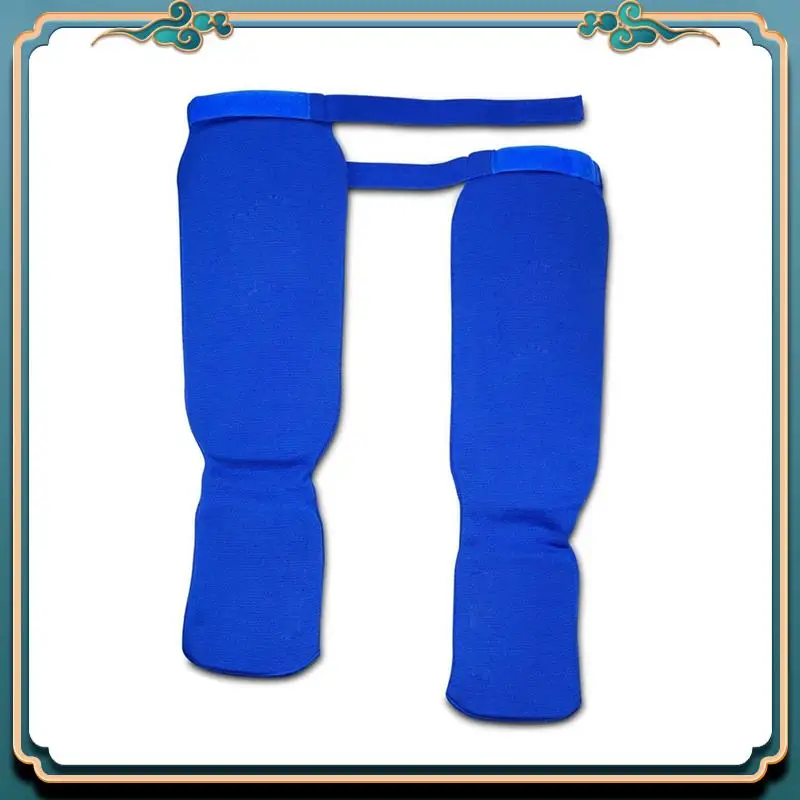 Latest Blue Karate Protective Gear Boxing Training Shin Guards Taekwondo Sanda Fighting Shin Guards And Instep