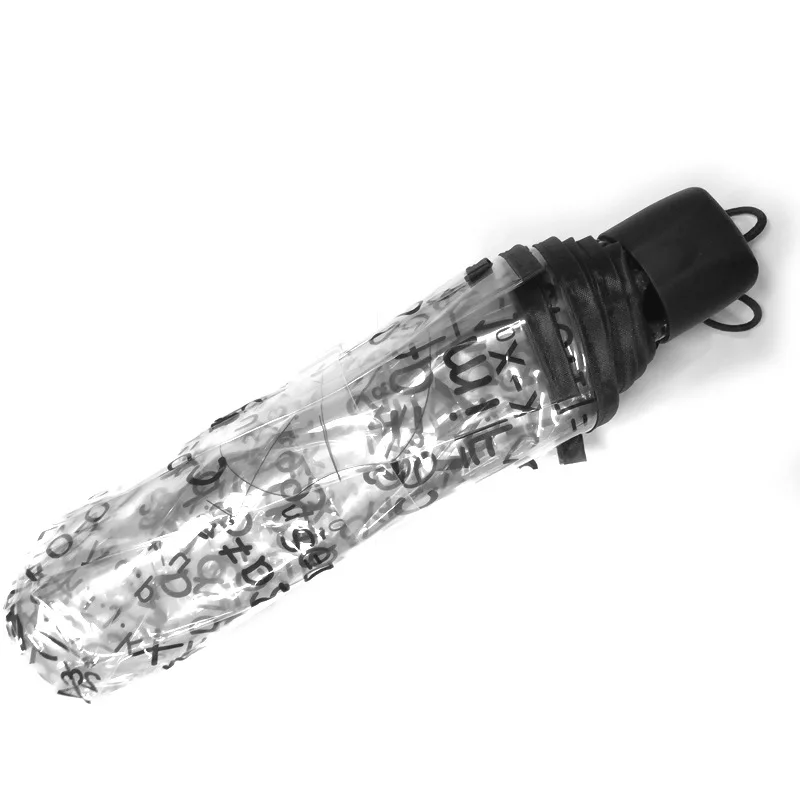 Math function formula umbrella transparent thicken fold women rain umbrella PVC clear students creative automatic umbrellas