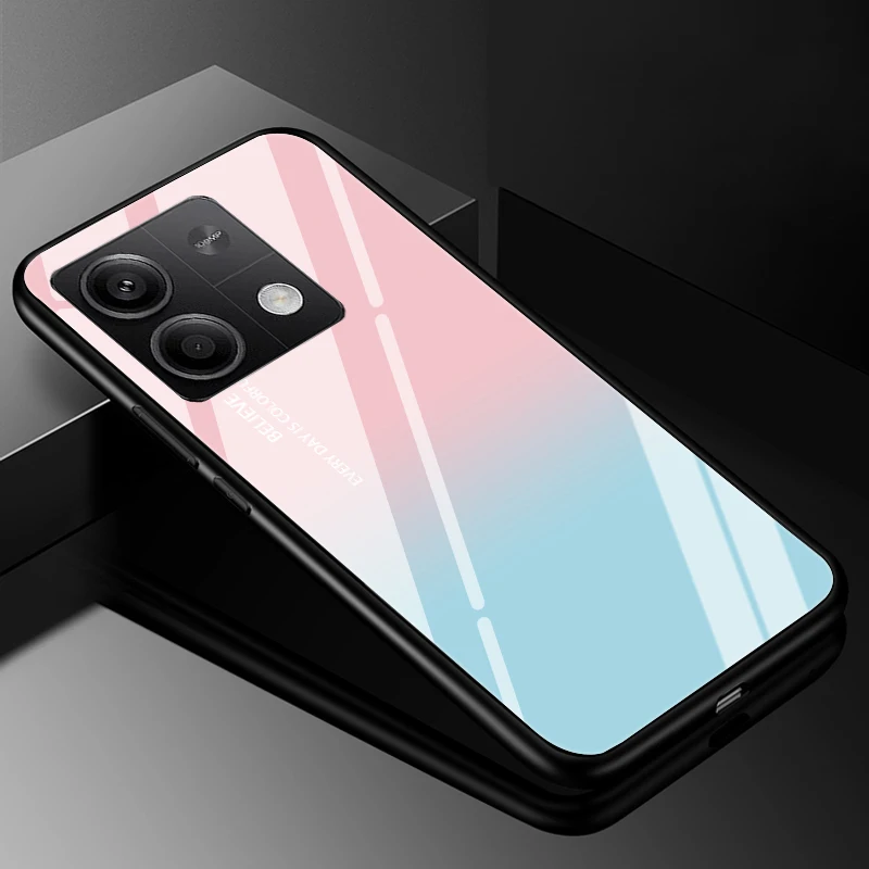Marble Design Tempered Glass Hard Case with Bumper Protection