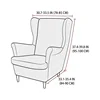 Stretch Wing Chair Cover Jacquard Wingback Sofa Slipcover Elastic Armchair Slipcover with Cushion Cover Furniture Protector 2