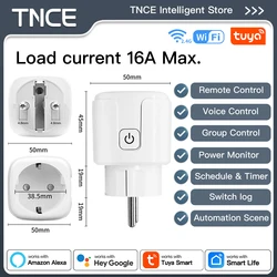 Smart Plug with Power Monitoring & Voice Control - WiFi/Zigbee Enabled, EU Socket, 16A/20A Capacity - 2.4G WIFI 16A