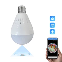 

Bulb Camera 360 Degree Panoramic Light Type Smart WiFi Surveillance Camera Network HD Night Vision V380 Indoor Camera