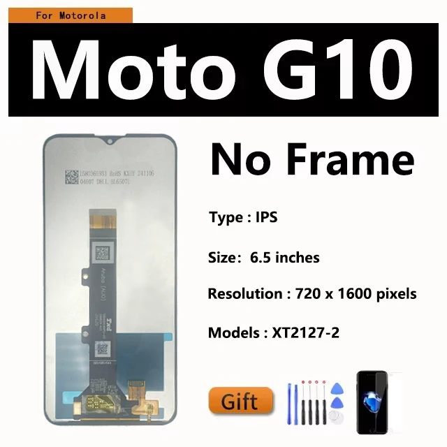 Per Motorola Moto G10 LCD Sostituzione Dello Schermo 6.5 "XT2127 - Foto 8