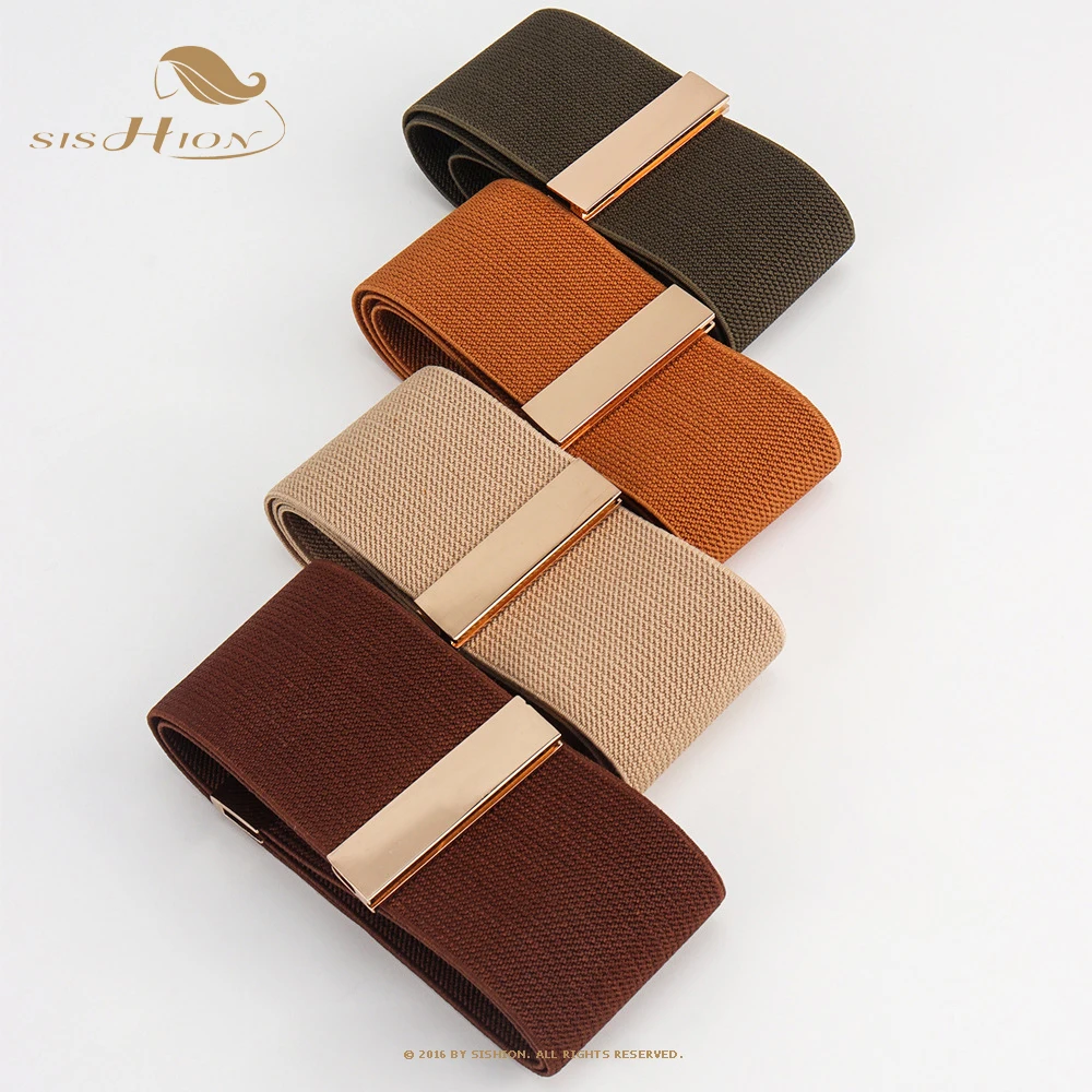 

2023 New Women Wide Stretchy Belt Fashion Vintage Elastic Female Waist Cinch Girl Cummerbund SCB0185