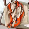 Luxury Print Silk Feeling Square Scarf Women Spring Neck Tie Shawl Wraps Female 70cm Hair Hand Wrist Headkercheif Hijab Bandana 3
