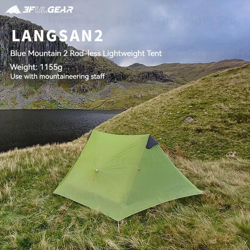 3F UL GEAR LanShan UltralightCamping Shelters Travel Outdoor 15D Nylon Silicone Professional Pyramid Tourist Beach Folding Tent