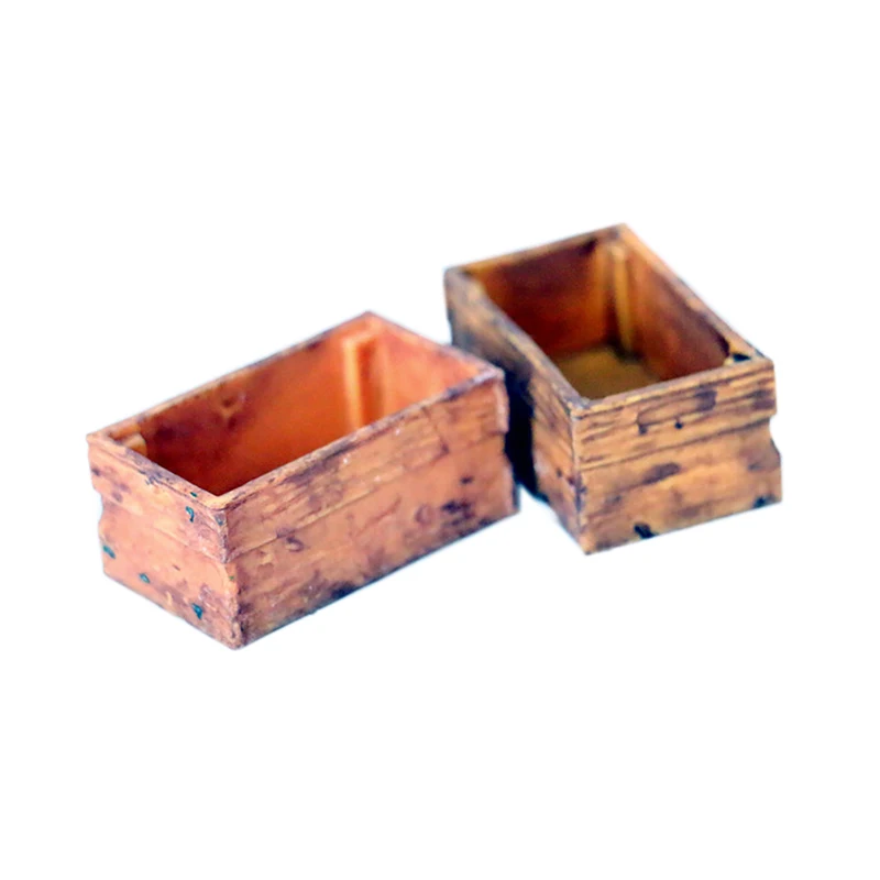 Miniature Dollhouse Storage Box and Decorative Frame Accessories