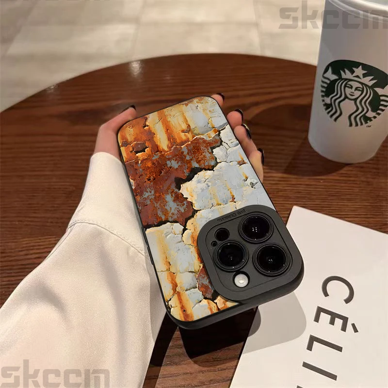 Retro Industrial Rusty Style Silicone Phone Case Cover