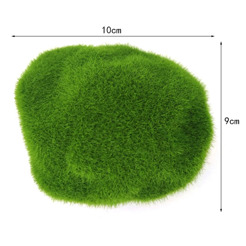 8-30Pcs Artificial Rocks With Moss Green Fake Moss Pebbles Stone For Patio Aisle Gardens Floral Arrangements Decorations