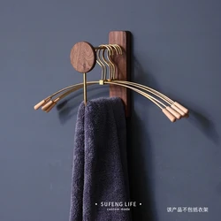 Solid Wood Hanger Storage Rack Japanese-Style Home Creative Multi-Functional Storage Rack Bedroom Balcony Hanger Organizing Rack