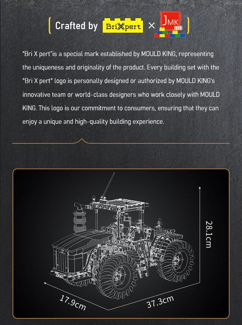 Mould King 17081/17082 Technischer Auto-Baustein, RC Challenger Gelenktraktor, Bausteine, Spielzeug, Weihnachtsgeschenk für Kinder – Detail 9