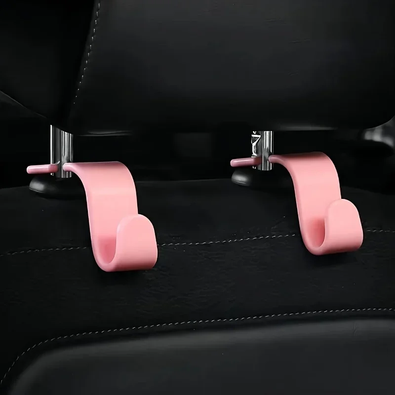 Car Seat Headrest Hook Auto Seat Hook Hangers Storage Organizer Interior For Purse Coats Umbrellas Grocery Bags Handbag 2/1Pack