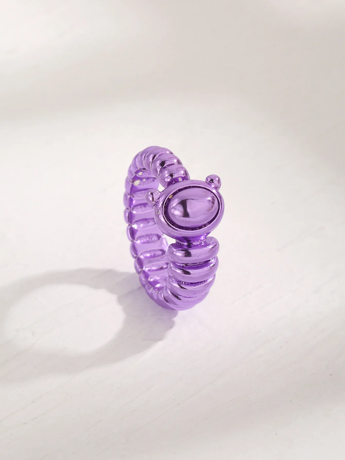 

2024 Fashionable New European and American 100% 925 Sterling Silver Ring Purple Handmade Cool and Elegant Design Ring for Women