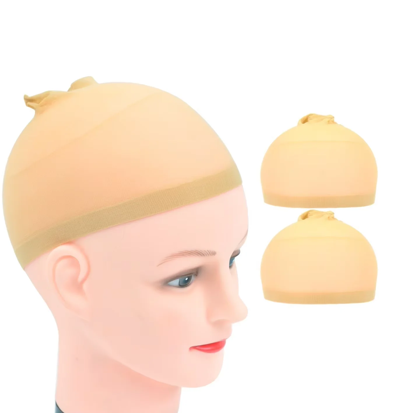 12 Pcs 가발 모자 Hairnets Weave 탄성 스타킹 메쉬 캡 가발 용 베이..