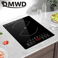 DMWD-Brûleur de table de cuisson en céramique électrique intégré de bureau, cuisinière à induction électromagnétique, foyer intégré, cuisinière chauffante, four de table de cuisson, UE 1