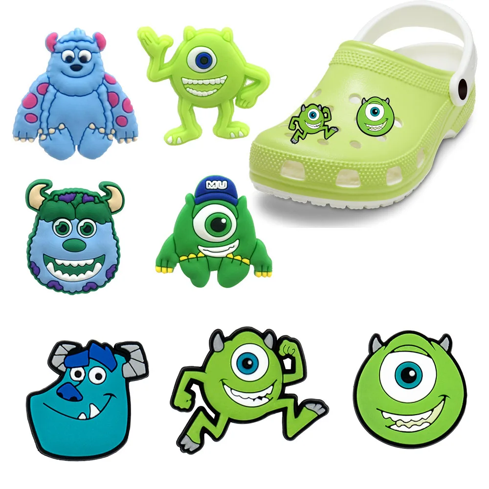 

1-7pcs Monsters University PVC shoes charm croc odile decorative sandals Bihota accessories decorative children gifts wholesale