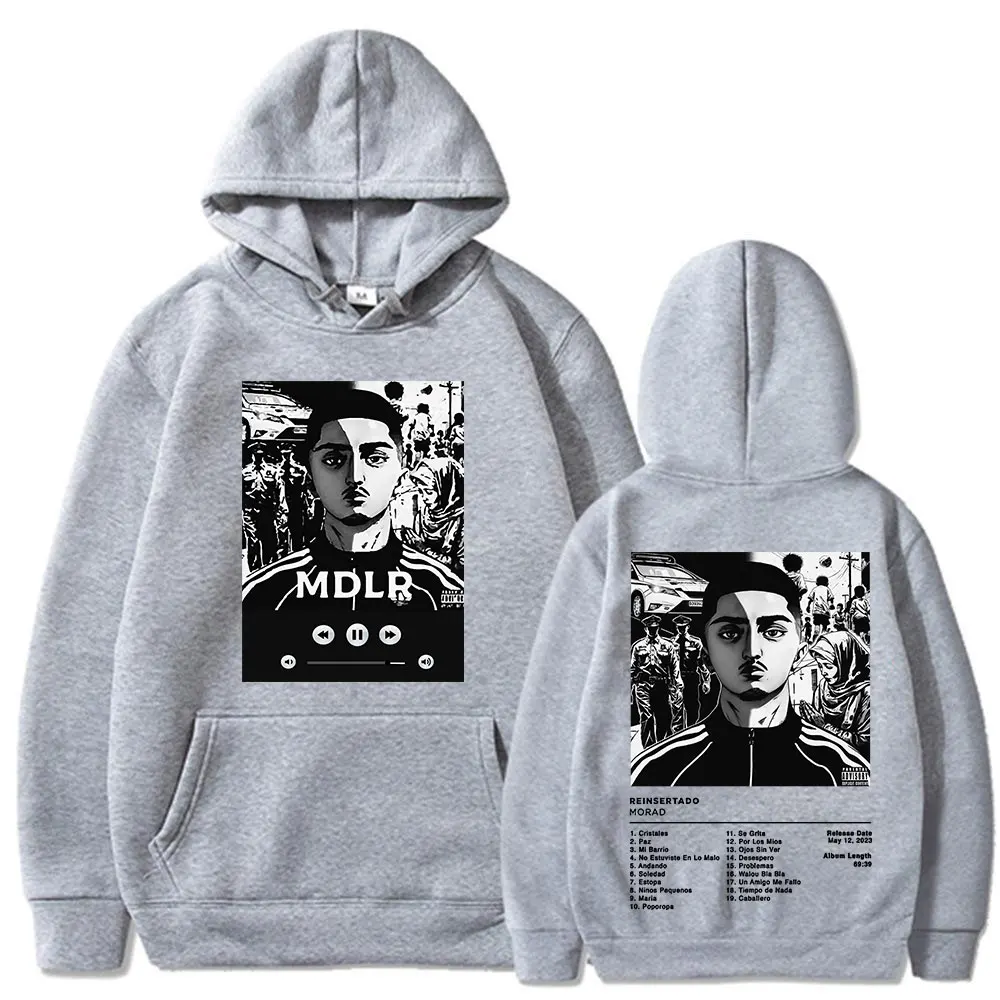Rapper Morad M.D.L.R Album Hoodies Men's Women Clothing Fashion Hip Hop Oversized Sweatshirts Vintage Loose Pullovers Streetwear 6