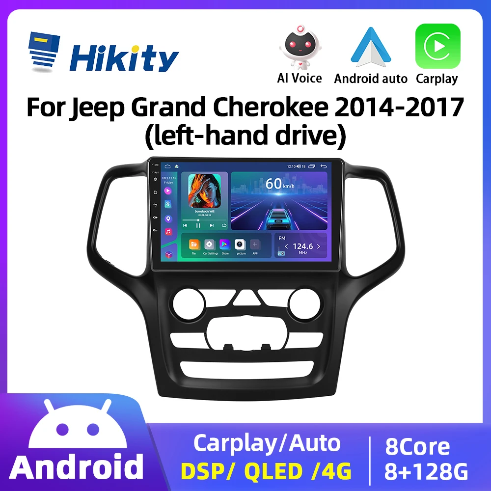 

Hikity Android 2din Car Radio Multimedia Video Player For Jeep Grand Cherokee 2014-2017 Carplay Autoradio Navigation GPS 4G DSP