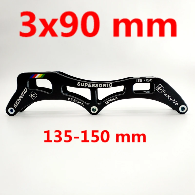 스피드 프레임 초음속 스케이트 휠, 3x90mm, 135-150mm, 90mm, 85A