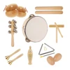 Wooden Musical Instrument Toys for Kids Eco Friendly Drum Castanets Maracas Percussion Music Toys Children Early Educational Toy 1