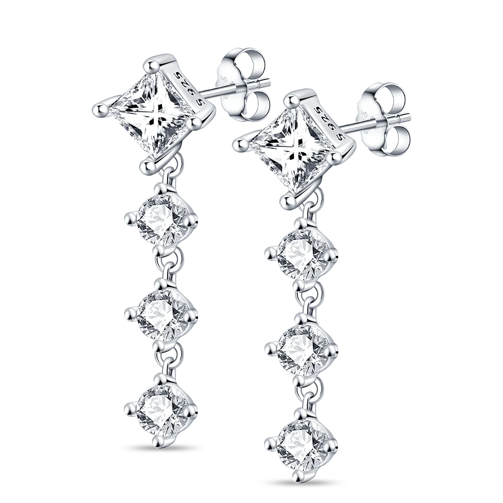 2022 Charm Double Hoop Earrings 925 Silver Fit Original Brand Charms Diy Fine Jewelry Gift For Women Fine Earring Making Gift 