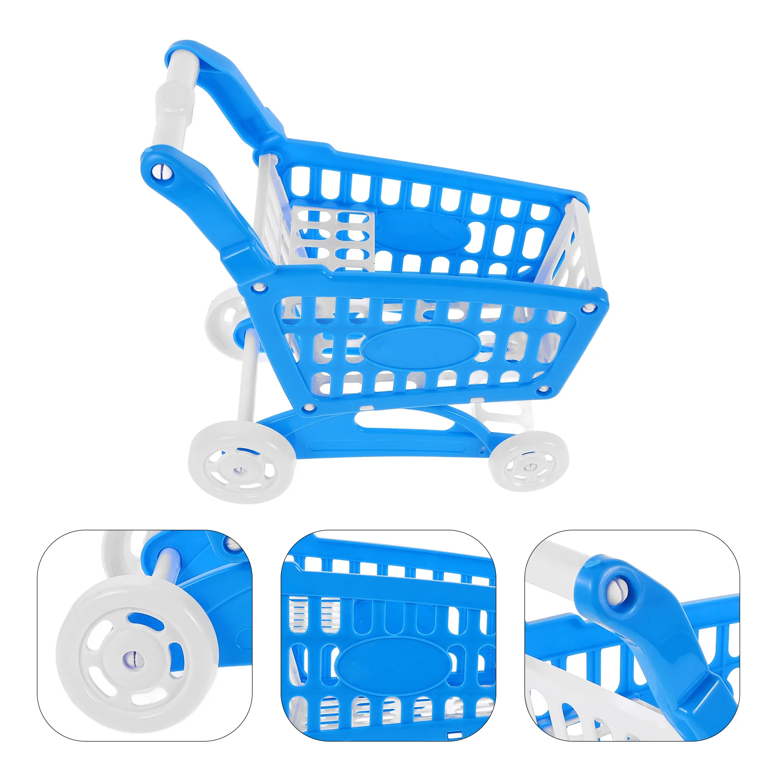 Children's Shopping Cart Miniature Basket for Kid Toys Plastic Office Kids 2