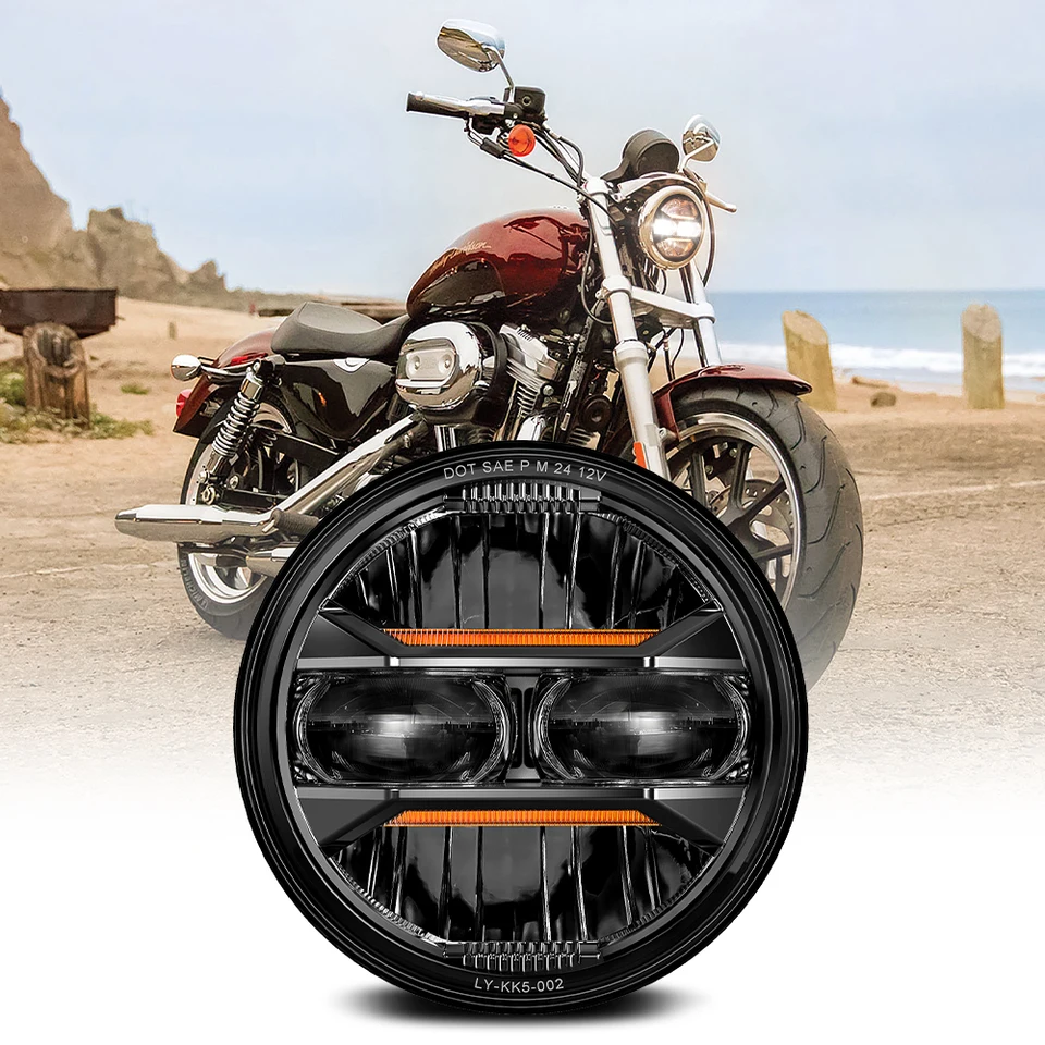 Daymaker Headlight For Harley LED Headlight With White