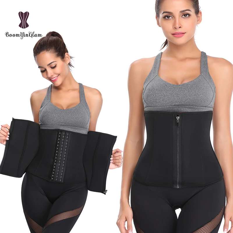 Plus Size XS -6XL Sauna Sweat Waist Trimmer Slimming Cincher Shapers Belt Neoprene And Nylon Underbust Corest With Zip & Hook