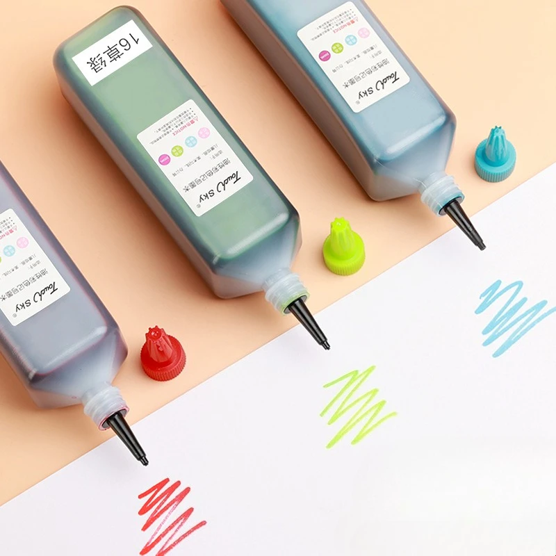 Vibrant 200ml Quick-Drying Waterproof Marker Refill Ink for Design and Art Projects
