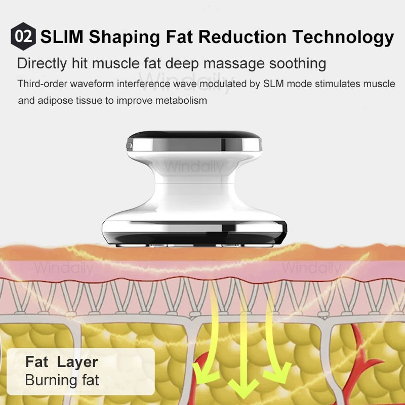 EMS & RF Radio Frequency Body Slimming Machine Fat Burner Slim Shaping Device LED Light Therapy Lose Weight Cellulite Massager - Image 3