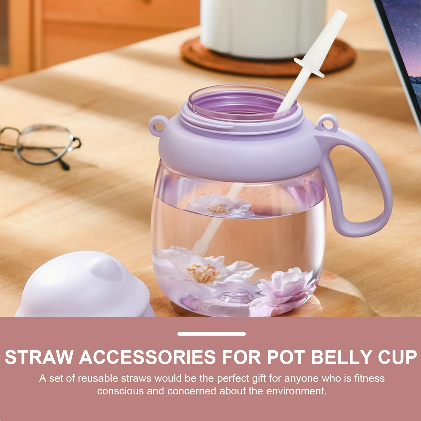 5 Sets Big Belly Bottle Straws Water Bottle Straws Reusable Silicone Gallon Cup Wide Mouth Replacement water bottle sports water bottle sports bottle stainless steel water bottle plastic water bottle tea water bottle