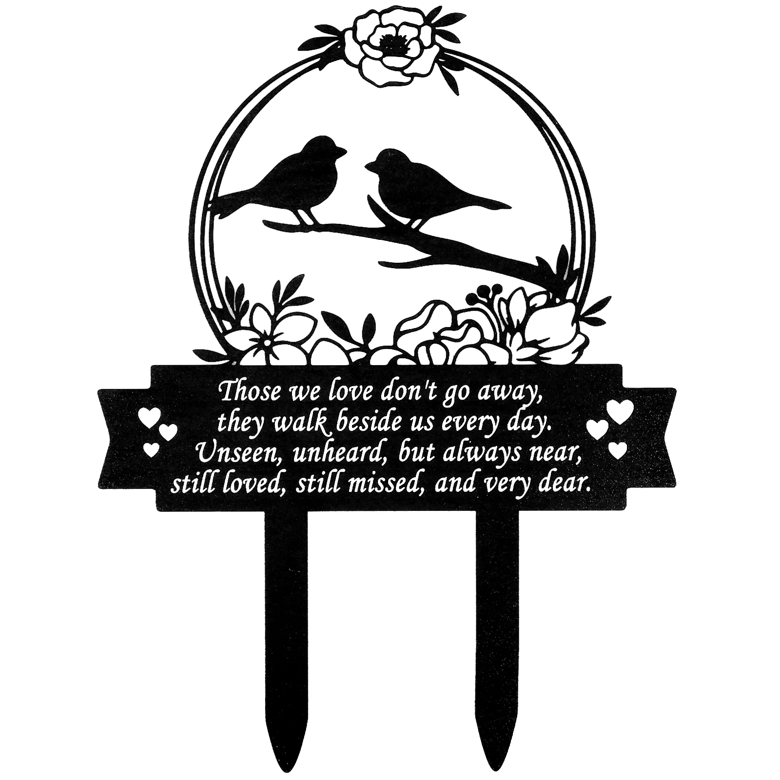 MemorialStakesRustproofMetalMemorialGraveMarkersSympathyBird