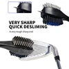 Golf Club Cleaner and Golf Club Brush 2 in 1 Retractable Zip-line Buckle and Retractable Sharp Pick Brush Head Wire Bristles 2