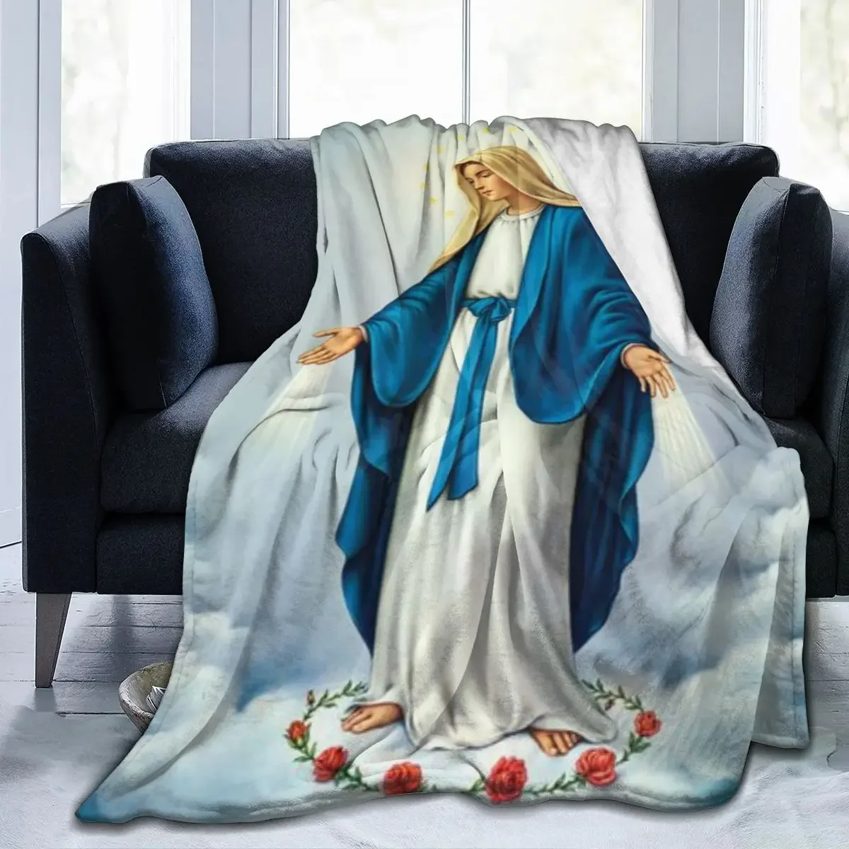 VirginMaryBlanketOurLadyofGuadalupeFlannelBlanketWarmGifts